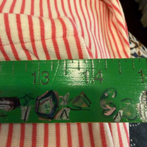 Oilily Red and White Striped Flowy Skirt with Large Rosette Sz M - Picture 11 of 11